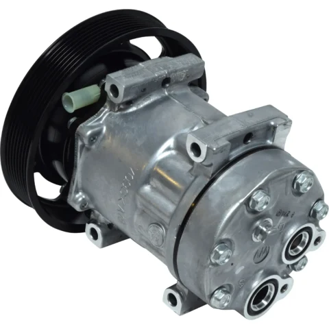 COMPRESOR SANDEN VOLVO/MACK./POLEA GRANDE/TOMAS ATRAS/24V/ TORNILLO PASADO