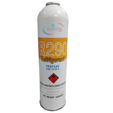 Gas refrigerante R-290 cilindro 400 gramos