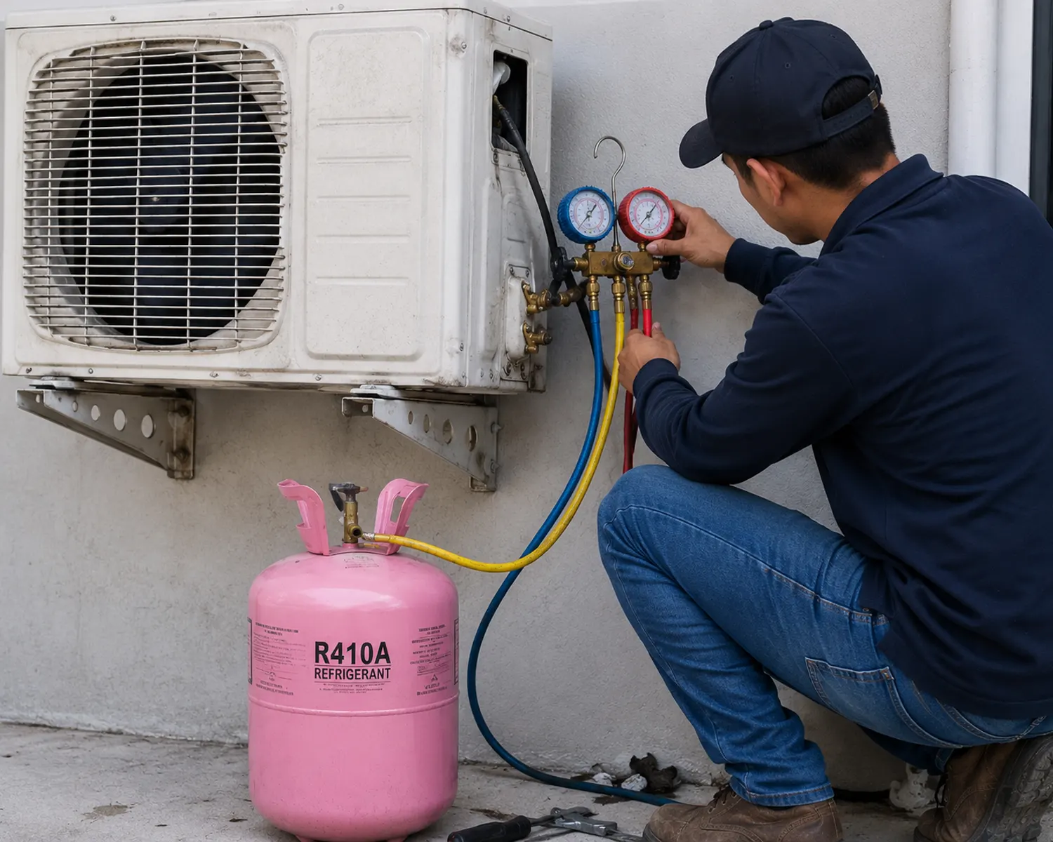 Carga técnica de refrigerante para aire acondicionado