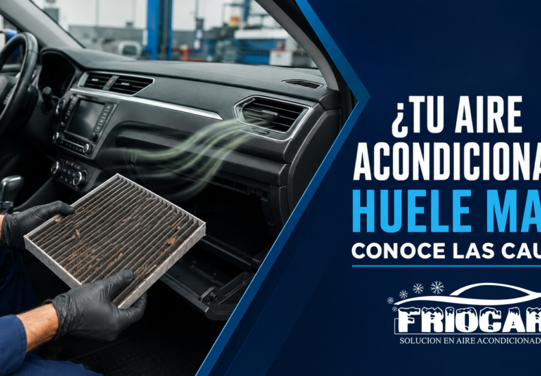 Aire acondicionado del carro huele mal por filtro de cabina sucio
